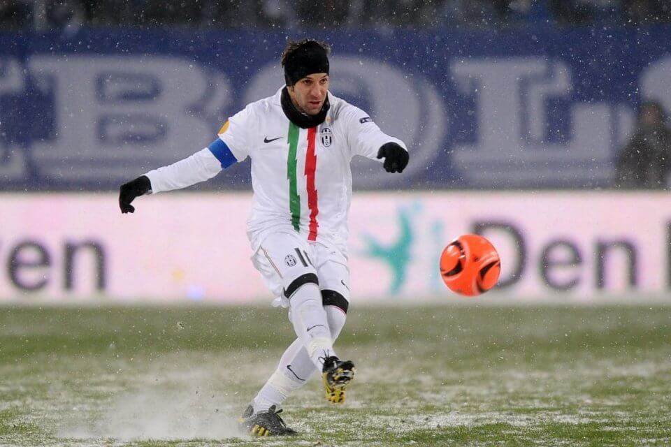 Del Piero w meczu Lech Poznań - Juventus